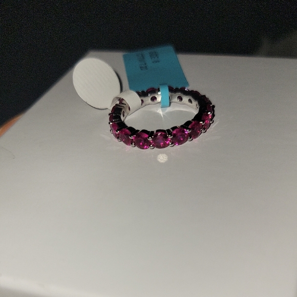 925 STERLING SILVER RUBY RED GEMSTONE RING